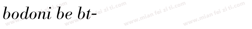 bodoni be bt字体转换